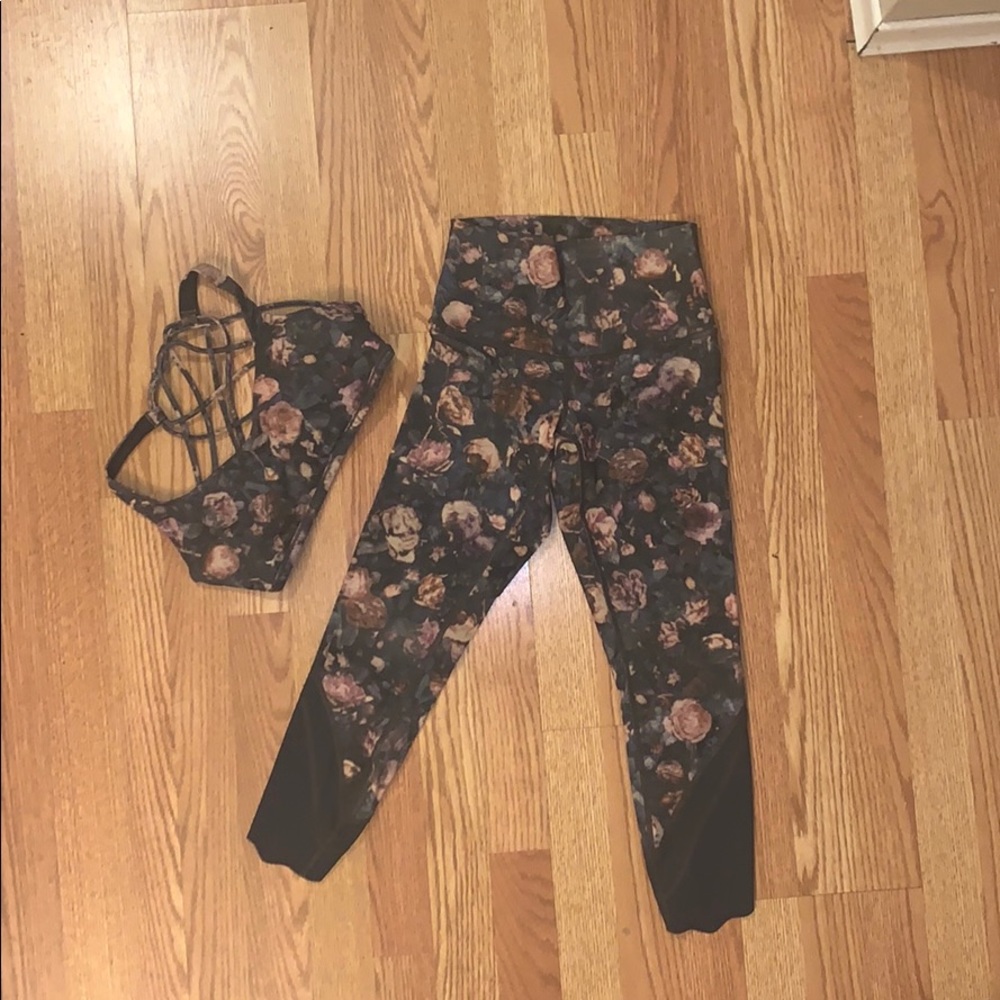 Lululemon Wunder Under leggings/ free to be bra